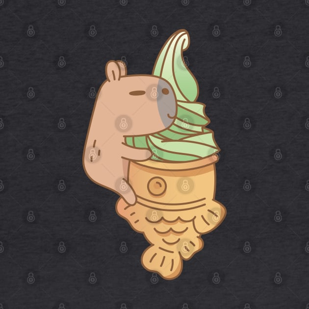 Capybara with Matcha Taiyaki Ice cream by Noristudio